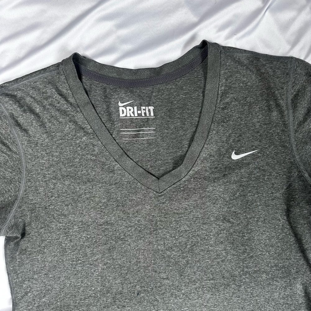 Nike Women's Gray Dri-FIT Tee - Picture 3 of 9